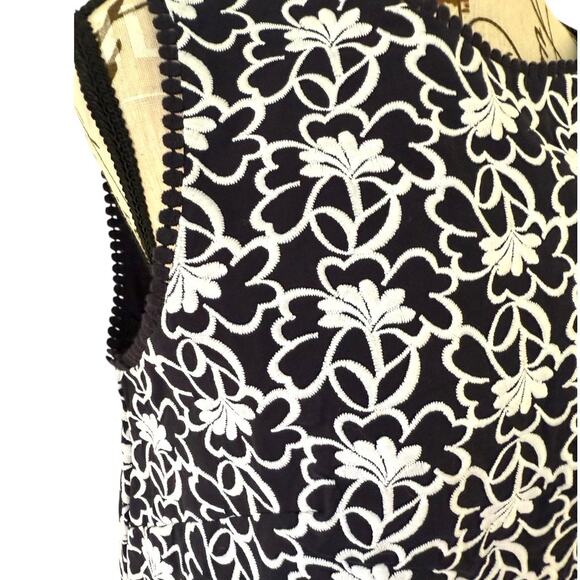 NWT Ann Taylor Embroidered Lace Cotton Sleeveless Shift Dress - Size 4 - Picture 6 of 11